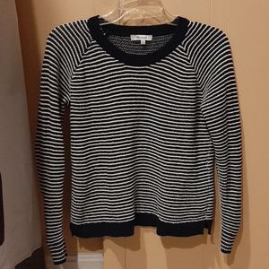 Madewell navy and white striped sweater